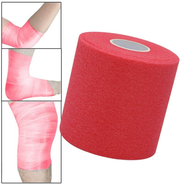 facefd Bandeau de Volleyball en Mousse Pré-Enroulé Cheville 7cm x 27M Rouge