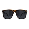 thumbnail image 1 of Polarized Hipster Flat Top Horn Rim Light Weight Slick Sunglasses Matte Tortoise Black, 1 of 4