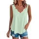 thumbnail image 3 of TaTaai Solid Color Women Tank Top Palace Lock Wave Edge Sleeveless Irregular V Neck Breathable Non See-through Machine Washable No Fading Casual Fashion Daily Top Gift, 3 of 8