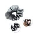 thumbnail image 3 of Unique Bargains 1 Pc Fashion Pleats Small Scrunchies Black White, 3 of 5