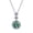 Green, variant on 925 Sterling Silver 1 Carat Four Claws Simple Pendant Necklace and Birthday Stone Pendant Gifts for Women Wife Mom Jewelry