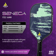thumbnail image 2 of JOOLA Seneca Carbon Drive Surface, 16mm Pickleball Paddle, Blue, 2 of 5