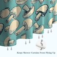 thumbnail image 6 of Beige Mushroom Sketch Teal Pattern Shower Curtain 36"x72" ,Bathroom Decorative Shower Curtains Set with 12 Hooks,Modern Waterproof Washable Shower Curtain, 6 of 6