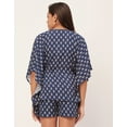 thumbnail image 4 of Moomaya Sleepwear, Printed Kaftan With Shorts Set, Rayon Nightwear 2 Pc Loungewear, 4 of 9