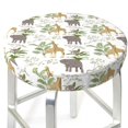 thumbnail image 3 of Lsque Jungle Animal Pattern Round Bar chair cushion covers Velvet Fabric Premium Comfort Protects from Scratches and Stains for 14-17 Inch Chair-13 inch, 3 of 7