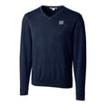 thumbnail image 2 of Men's Cutter & Buck Navy New York Giants Throwback Logo Lakemont Tri-Blend V-Neck Pullover Sweater, 2 of 3