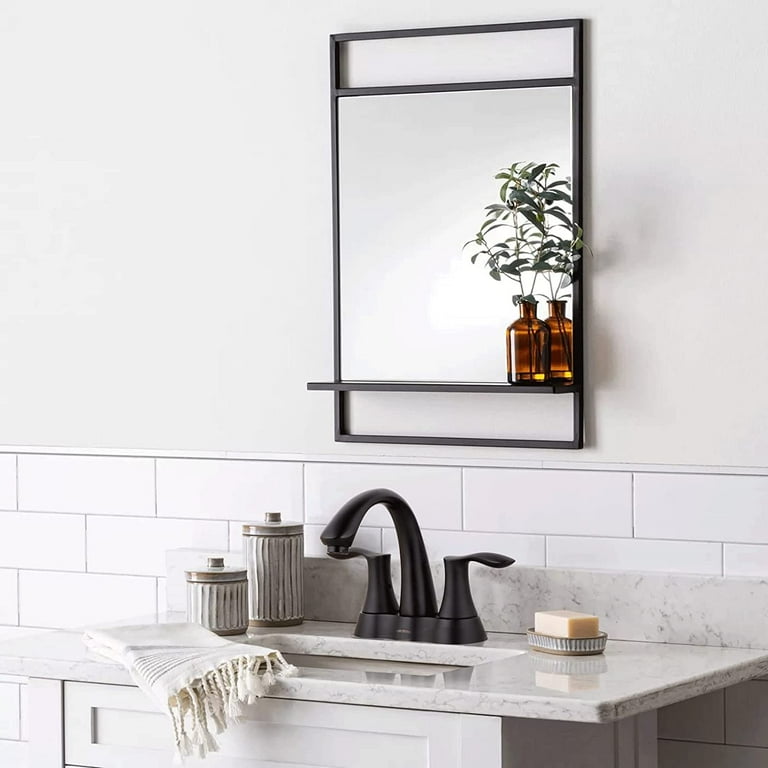 Matte Black Bathroom Faucet, Lava Odoro 4 Inch Centerset