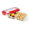 thumbnail image 2 of LocknLock - Ensemble de 2 Contenants en Plastique Divisés EasyLunch, Capacité de 473 ml, Rouge, 2 of 4