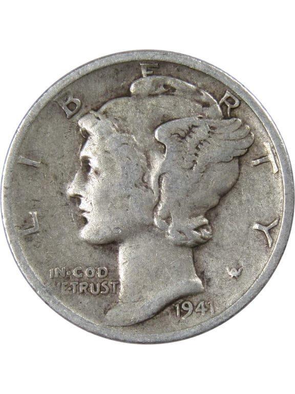 1941 S Mercury Dime F Fine 90% Silver 10c US Coin Collectible