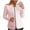 Pink, variant on Dealovy Women Zip up Jackets Casual Lightweight Cardigan Long Sleeve Blazer Plus Size Sweatshirt