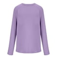 thumbnail image 4 of Lightweight Long Sleeve Workout Tops for Women Gym Running Athletic Sun Protection Shirts (Purple XL), 4 of 5