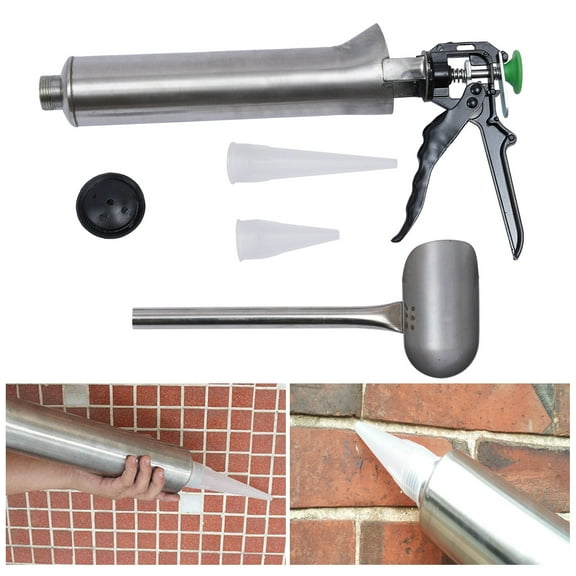 Miumaeov Mortar Pointing Grouting Gun Cement Mortar Caulking Gun Stainless Steel Pointing Grouting Gun
