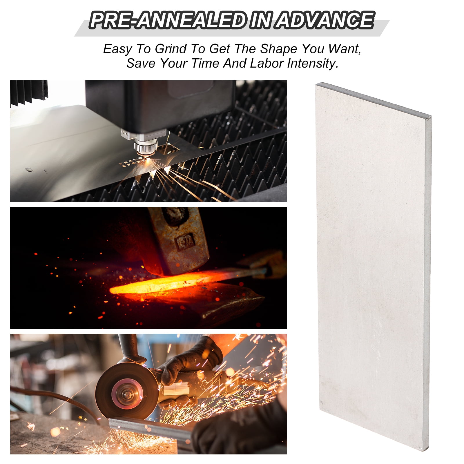 Unique Bargains Spring Steel for Knife Making Flat Bar for Blank Sheet 4"x 11/2"x 4/16"