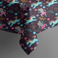 thumbnail image 5 of Dark Colorful Unicorn Pattern Square Tablecloth,Waterproof Square Table Cover,Wipeable Spillproof Washable Table Cover for Home Kitchen Party Decor 60"x60"(152x152cm), 5 of 6