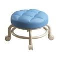 thumbnail image 2 of Abbracc Furniture Stool Low Rolling Seat Multi-Function Portable PU Padded Rolling Stool Dark blue, 2 of 9