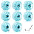 thumbnail image 1 of 8 Pcs Patins à Roulettes Lumineux Pailletés avec Roulements Installés 58x32mm 82A Bleu, 1 of 5