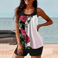 thumbnail image 2 of Trajes de Baño Modestos para las Mujeres Traje de Baño de Eslinga de Impresión de Hojas de Flores Multicolores, Cintura Alta Y Tops de Traje de Baño de Apoyo para las Mujeres, 2 of 6