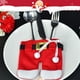thumbnail image 2 of 6 piezas Navidad Santa Claus pantalones cubiertos bolsas cubiertas Navidad vajilla decoración Tmvgtek Oficina Multiescena Multifunción, 2 of 6