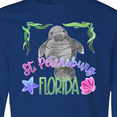 thumbnail image 4 of Inktastic St. Petersburg Florida Cute Swimming Manatee Long Sleeve Youth T-Shirt, 4 of 5