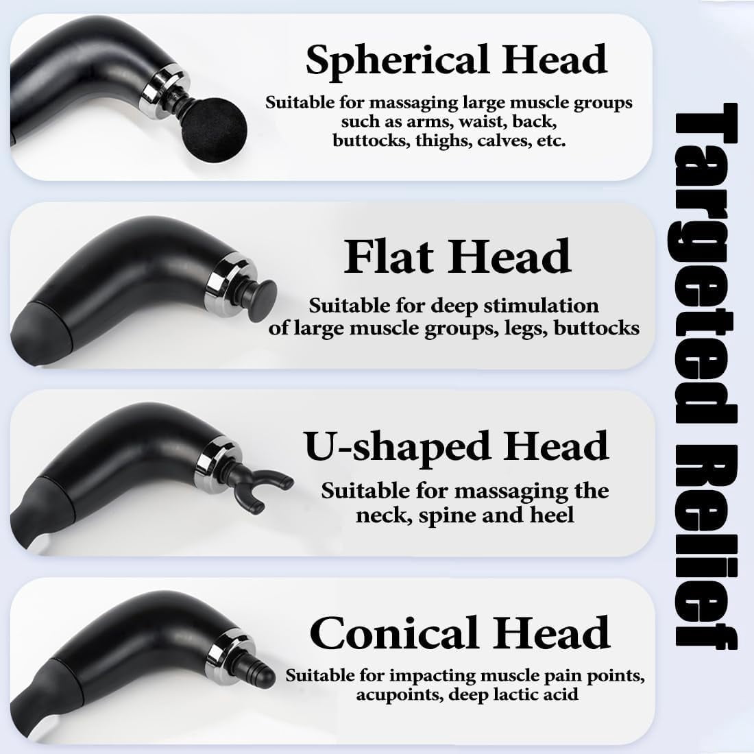 Rocuma Massage Hammer,9 Modes & 4 Heads, 2025 New Handheld Massager, Deeply Relaxing The Back and Neck, Relieving Fatigue