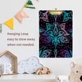 thumbnail image 6 of FMSHPON Neon Boho Floral Clipboard Hardboard Wood Nursing Clip Board and Pull for Standard A4 Letter 13x9 inches, 6 of 7