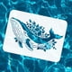 thumbnail image 3 of Plantilla de ballena reutilizable de 8.3 x 11.7 pulgadas. Plantilla para dibujar una ballena azul. Arte DIY. Vida marina de verano. Plantilla de ballena grande., 3 of 9