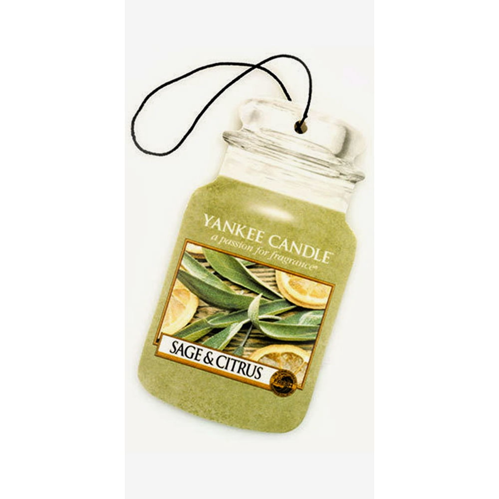 Download Yankee Candle Car Jar Air Freshener Fragrance-Infused Paperboard, Sage & Citrus - Walmart.com ...