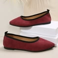 thumbnail image 5 of Viluyesy Womens Ballet Flats, Slip-On Pointed Toe Comfortable Casual Classic Flats Shoes Wine, 5 of 9