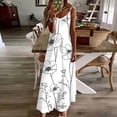 thumbnail image 1 of TaTaai Ladies Fashion Print Round Neck Spaghetti Strap Dress Elegant Flowy Soft Material Casual Daily Street Style Holiday Outfits Gift, 1 of 5