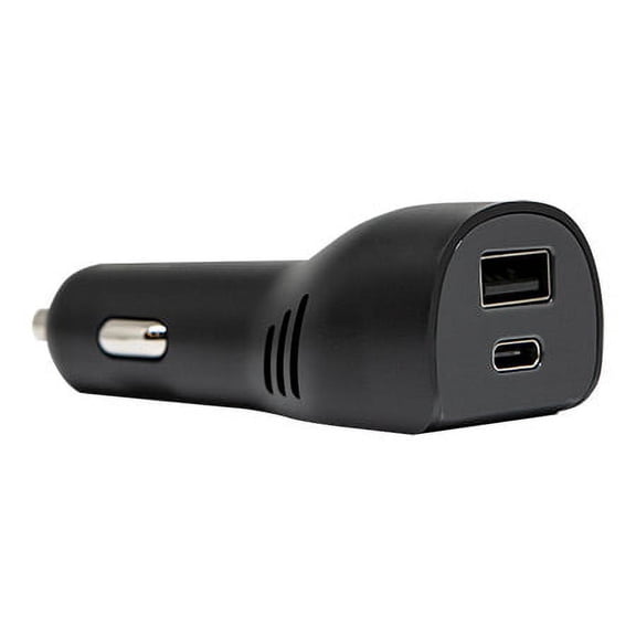 OB Dual Port Car Charger - USB-C   USB-A Ports-Black