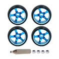 thumbnail image 2 of DOMELAY 4Pcs Wheel Rims Replace Modification Sturdy 25mm Premium Aluminum Alloy Rims for Blue, 2 of 8