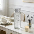 thumbnail image 4 of Plastic Water Pitcher Transparent Beverage Jug,Refrigerator Cold Drink Dispenser Kettle,Juice Milk Tea Storage Container,Large Capacity Home Kitchen Server,Portable Handle Lid Easy Pour Pitcher, 4 of 6
