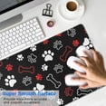 thumbnail image 4 of Long Mouse Pads for Desk,Paw Prints and Bones Desk Mats on Top Of Desks, Desk Mouse Pad Extra Large with 3mm Non-Slip Base and Stitched Edge for Gaming,Office,Work,Home 35.4"x15.7", 4 of 6