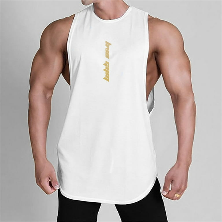 YUHAOTIN T-Shirts for Men with Pockets Men's Sleeveless Tank Tops