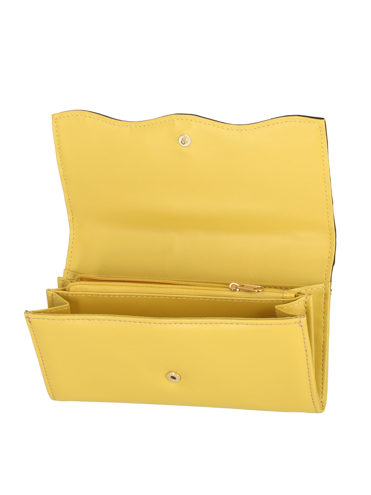 Free Assembly Women's Avery Cut Out Clutch Wallet, Sunset and Cream