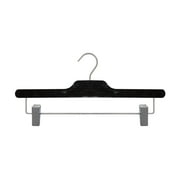 NAHANCO 92014RC50 14" Acrylic Skirt/Pant Hanger, Black (Pack of 50)