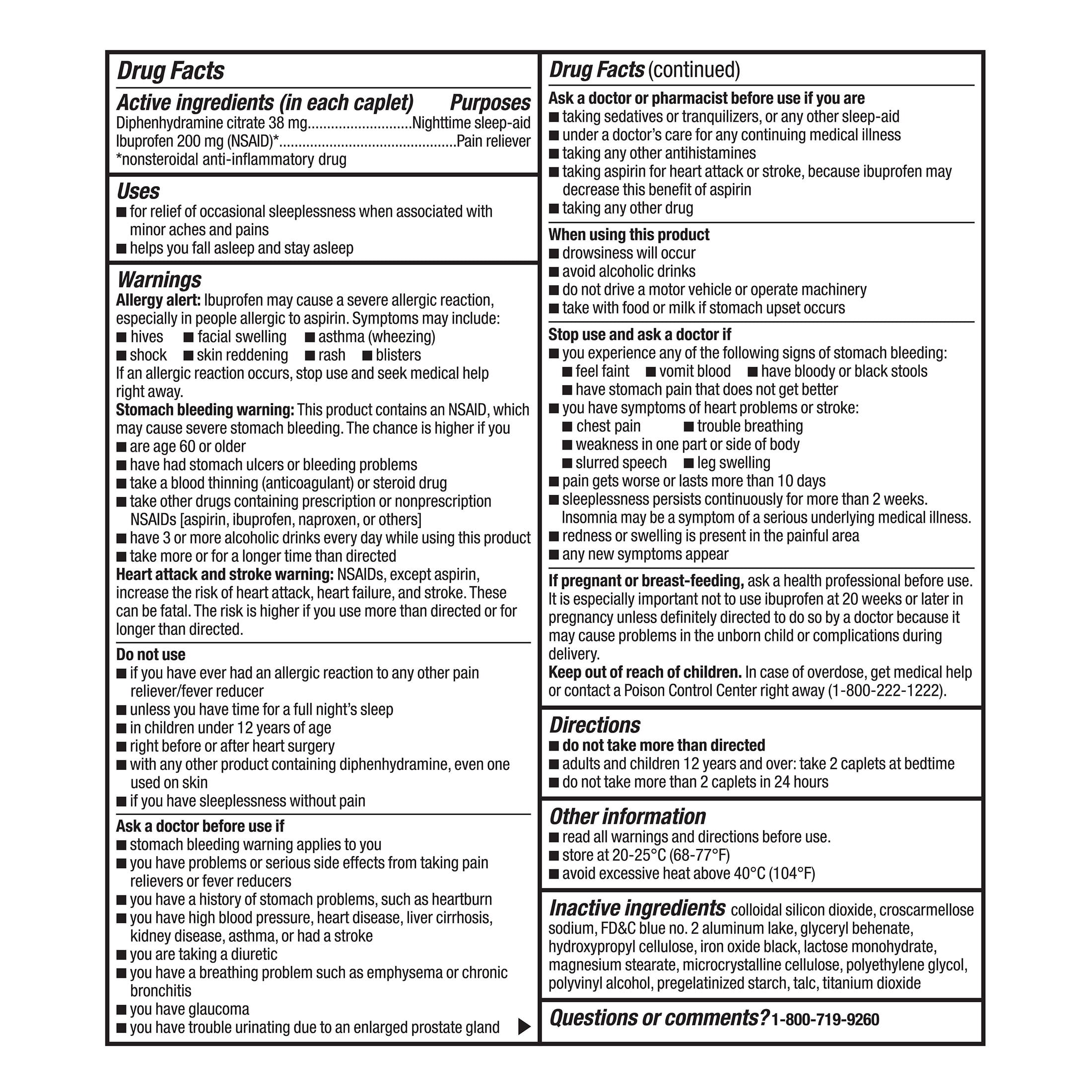 Equate Ibuprofen PM, Pain Reliever (NSAID) and Nighttime Sleep-Aid, 80 Count