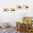 thumbnail image 5 of Construction Car Wall Art Boys Room Decor Truck Tractor Digger Canvas Print Pictures Construction Theme Posters Watercolor Vehicle Paintings Artwork for Bedroom Toddler Artwork Decorations 14x14 4Pcs, 5 of 6