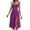Purple, variant on Afdoent Women Dress Female Sleeveless Sling Long Dress Summer Solid Color Backless A Line Bandage Dress Elegant