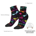 thumbnail image 4 of Uemuo Colorful Dragonflies Printed Crew Socks, Moisture-Wicking Socks, Athletic Socks for Men Breathable Cushion Socks Casual Sport Socks for Running Traveling, 4 of 6