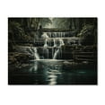 thumbnail image 3 of Designart "Eternal Beauty of the Waterfall Cascade I" Landscapes Print on Natural Pine Wood, 3 of 5