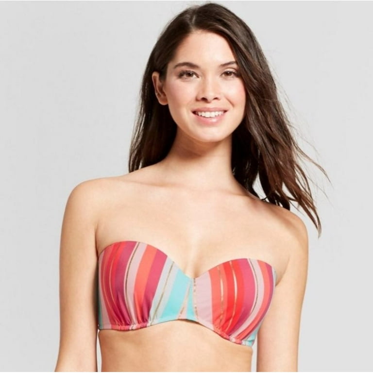 Shade & Shore Women's Shore Light Lift Bikini Top Swimsuit Stripe