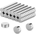 thumbnail image 1 of TRAHOO-120 PCS Refrigerator Magnets Premium Brushed Nickel Fridge Magnets,Office Magnets,Whiteboard Magnets, 1 of 4