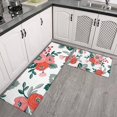 thumbnail image 2 of Pioneer Flower Floral Print Pattern Kitchen Rugs Sets Of 2,Anti Fatigue Kitchen Mat Rugs Non Slip Washable,Decorative Kitchen Floor Mats for Kitchen,Sink,Laundry,17"x30"+17"x47", 2 of 7