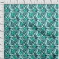 thumbnail image 4 of oneOone Polyester Spandex Turquoise Blue Fabric Tropical Leaf Sewing Fabric By The Yard Printed Diy Clothing Sewing Supplies 56 Inch Wide, 4 of 4