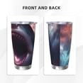 thumbnail image 3 of Cauagu Dramatic Shark Attack Pattern 20oz Tumbler,Stainless Steel Vacuum Insulated Tumbler with Lid Insulated Coffee Mug Thermal Cup with Splash Proof Sliding Lid-Without Straw, 3 of 8