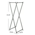 thumbnail image 2 of Household Essentials Valet Folding Clothes Rack, Strong Metal X-Frame, Chic Design, Great for Guest and Dressing Rooms, Portable and Easy to Use, Folds Flat, Black, 2 of 9