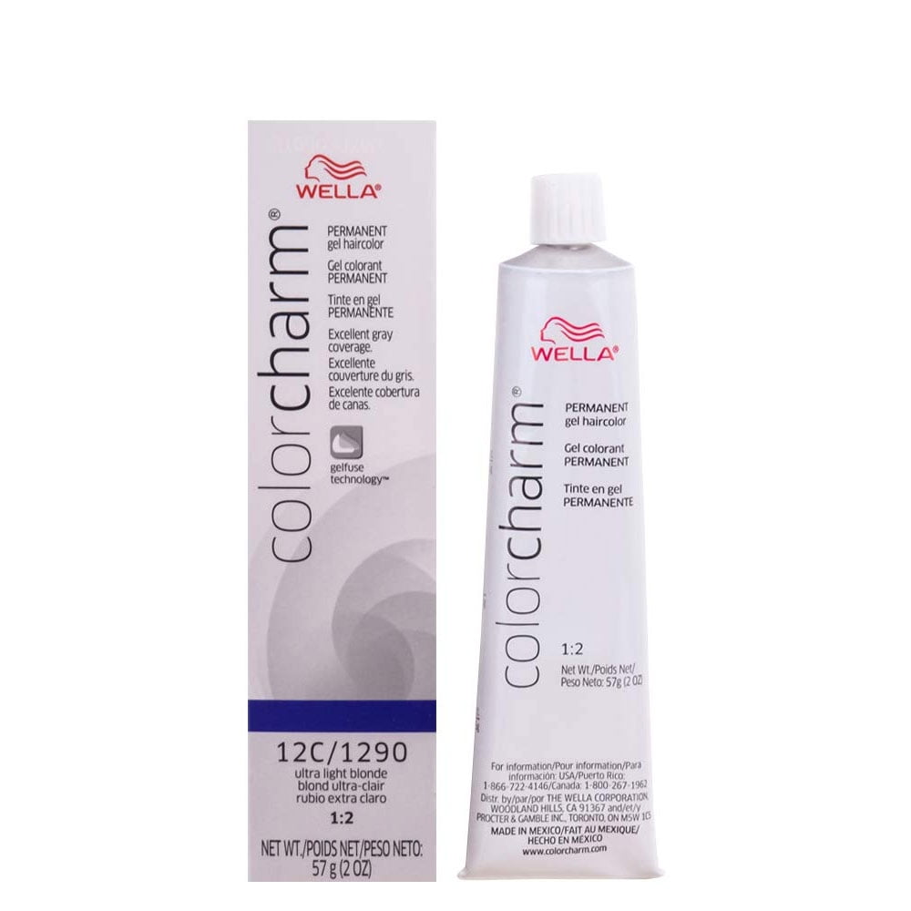 Wella Color Charm Permanent Gel Haircolor, 12C/1290 Ultra Light Blonde