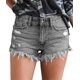 thumbnail image 1 of Pantalones cortos Onlypuff para mujer, mezclilla de talle medio, gris destresado, XXL, 1 of 4