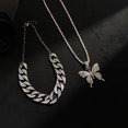 thumbnail image 4 of LYMAYTER Retro Pendant Necklace Jewelry Accessory - Exaggerated Twisted Chain Double - layer Sweater Necklace, 4 of 6